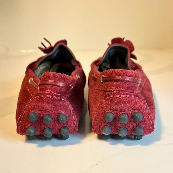 Sam & Libby Red Suede Loafers Size 7.5 - Picture 9 of 13
